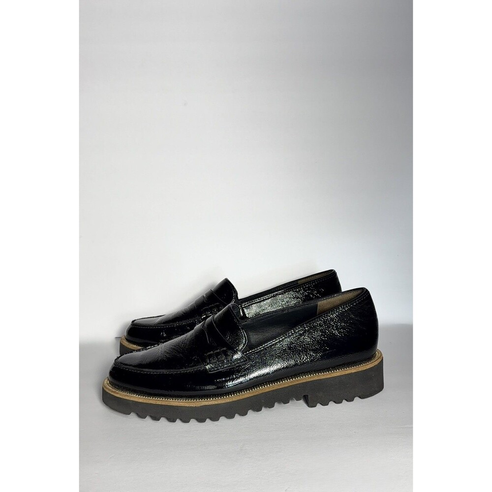 Paul Green Black Patent Leather Penny Loafers Womens Classic Shoe